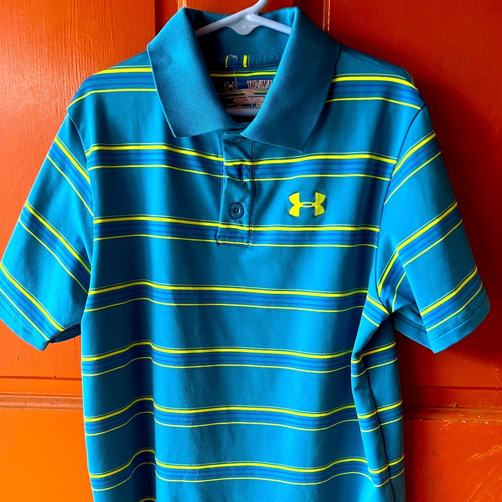 Under Armour golf shirt. Size youth Medium.
